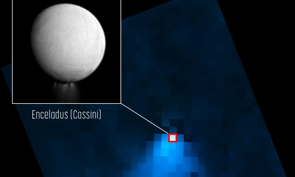  Webb telescope maps large plume jetting from Saturn’s moon